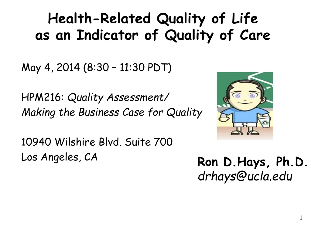health related quality of life as an indicator