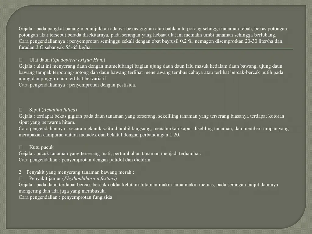 gejala pada pangkal batang menunjukkan adanya