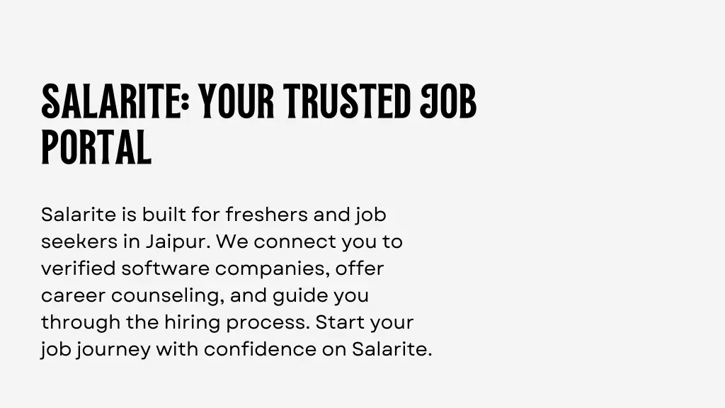 salarite your trusted job portal