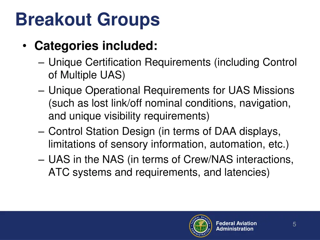breakout groups