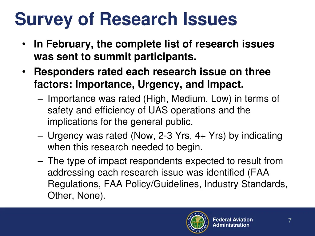 survey of research issues