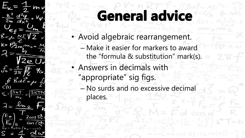 general advice 1