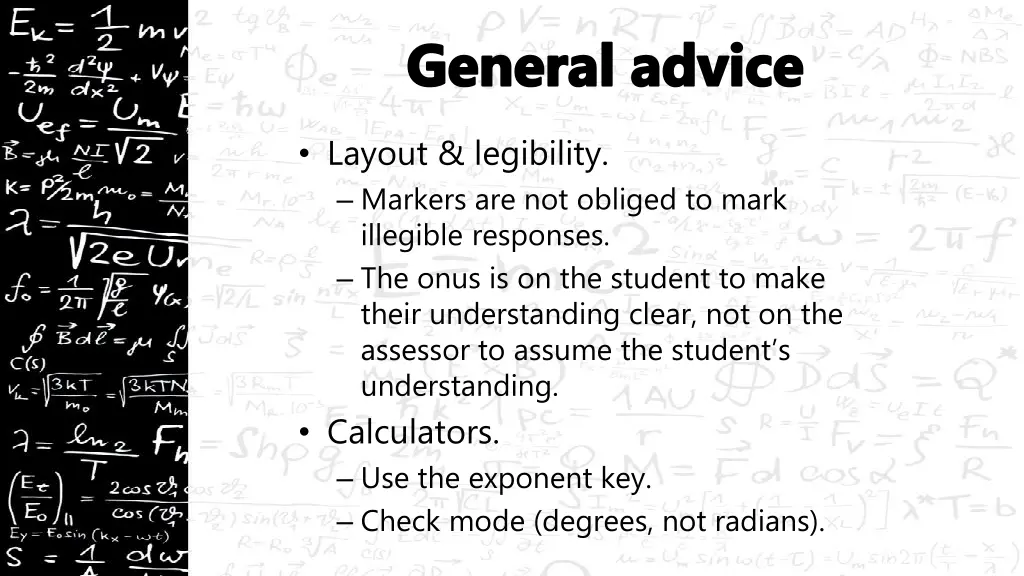 general advice 2