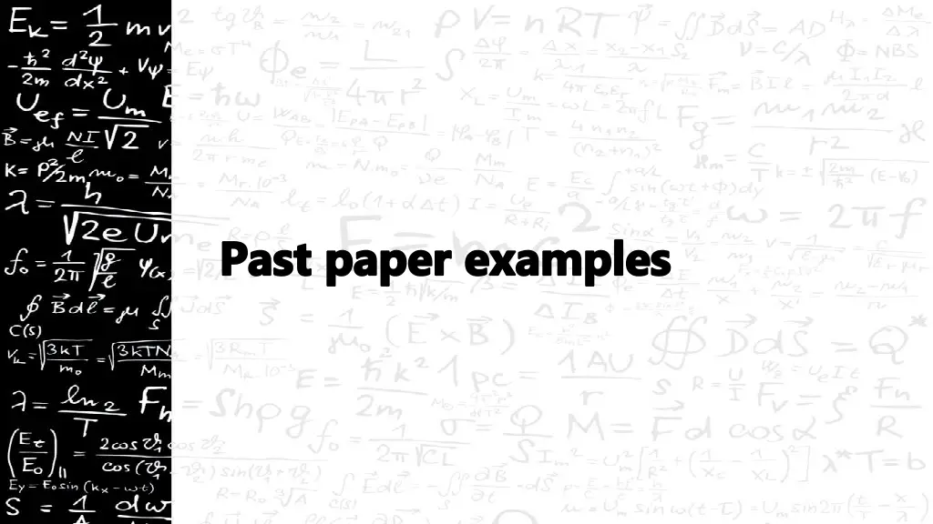 past paper examples