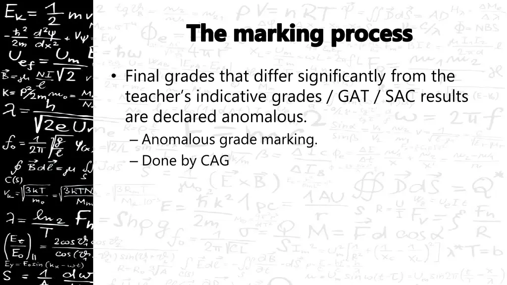 the marking process 1