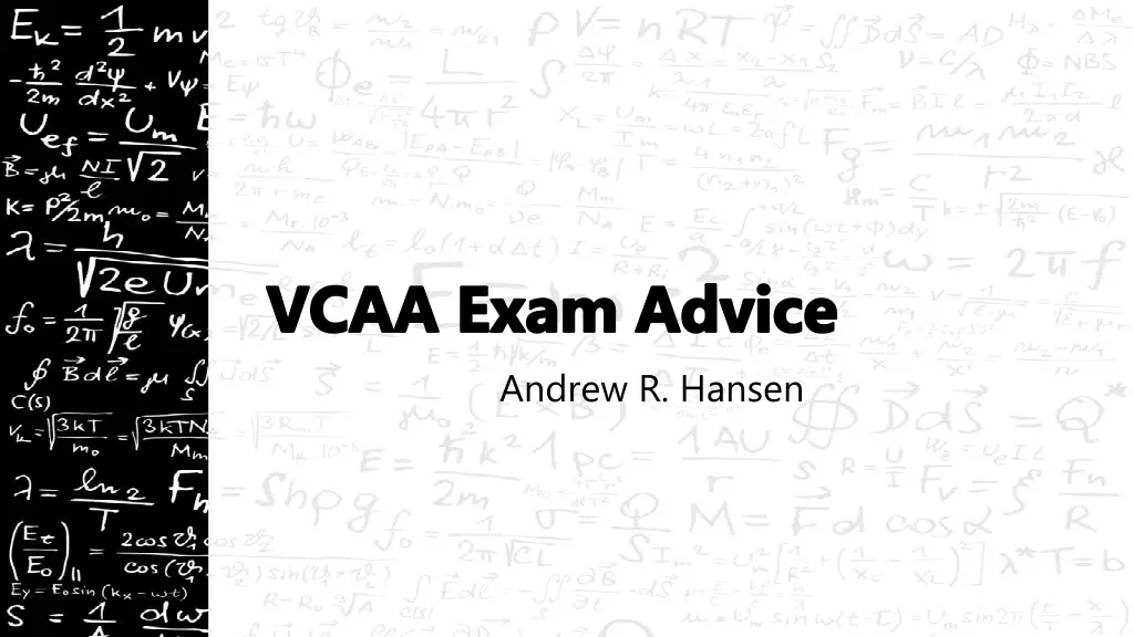vcaa exam advice andrew r hansen 1