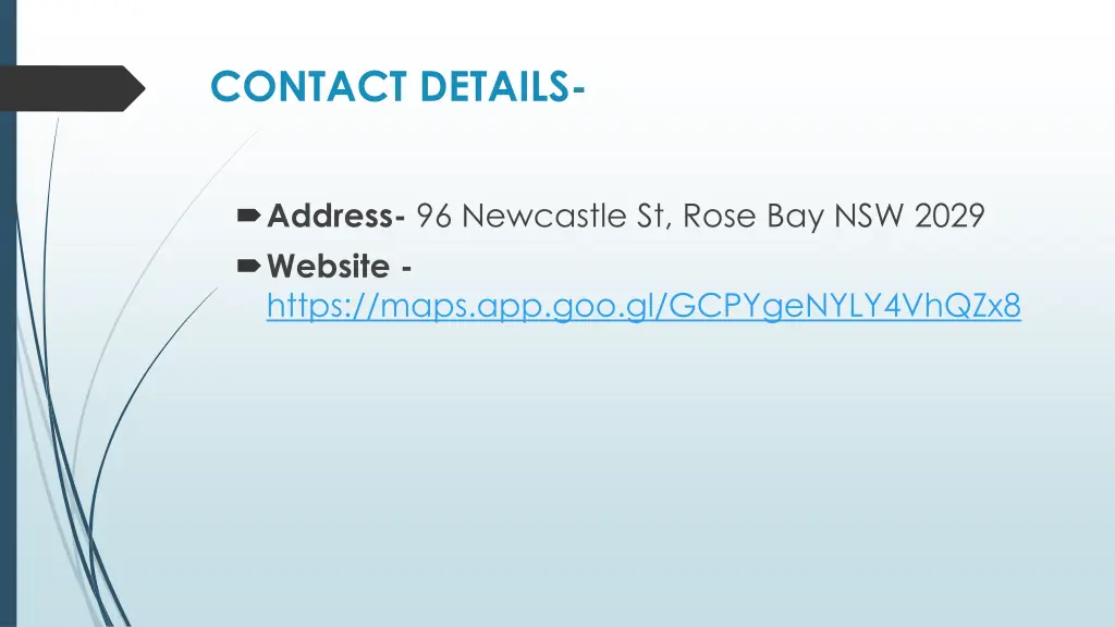 contact details