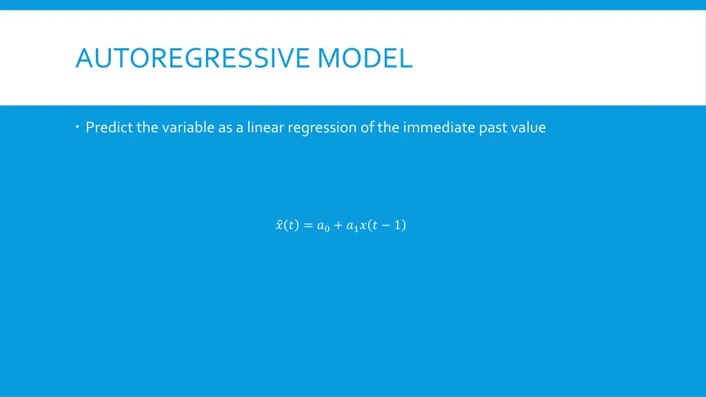 autoregressive model