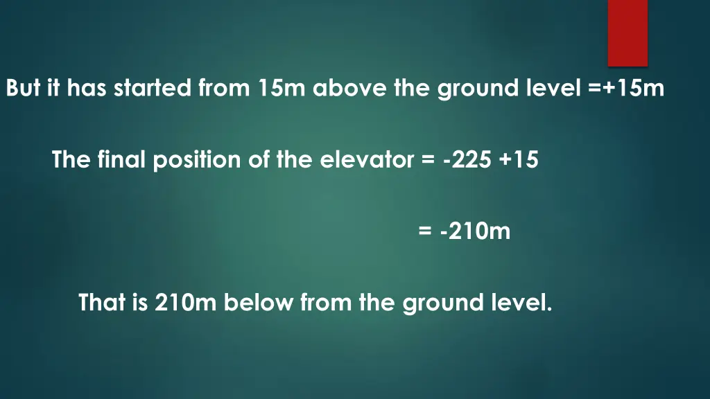 but it has started from 15m above the ground