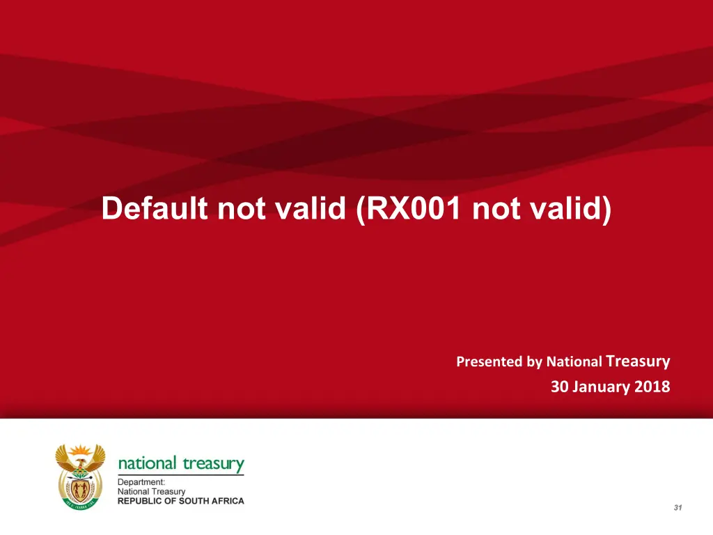 default not valid rx001 not valid