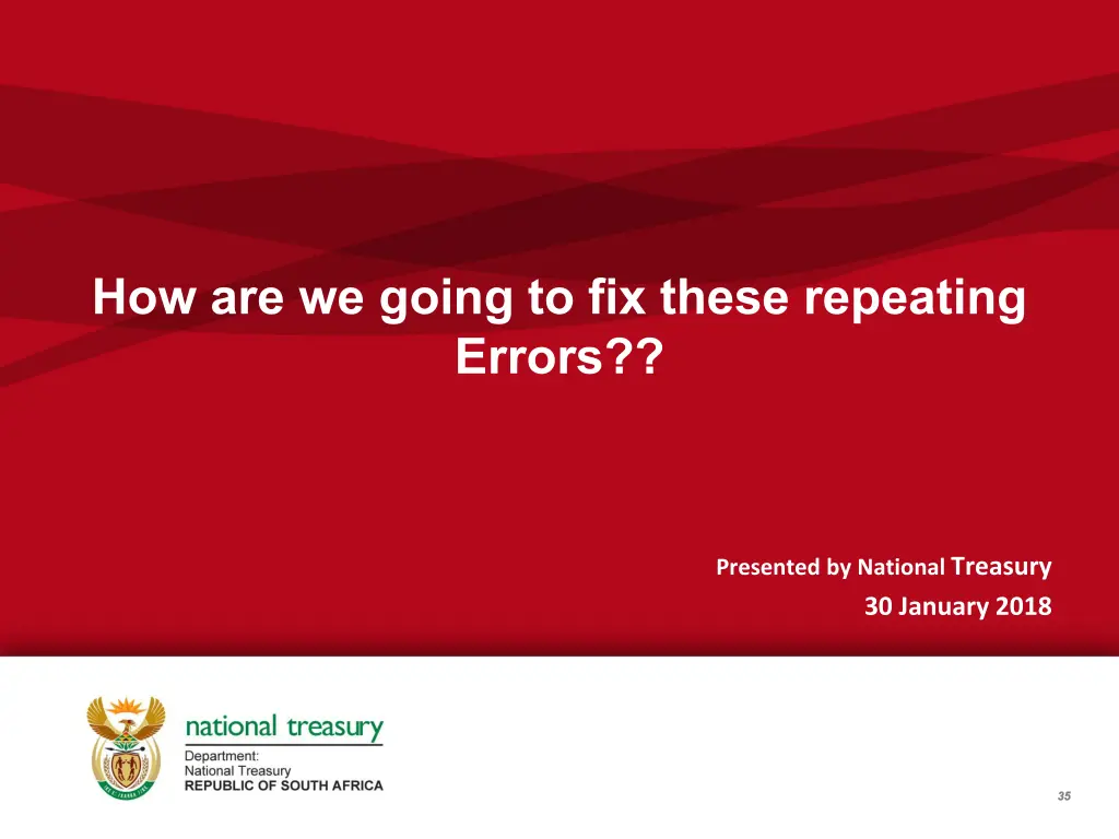 how are we going to fix these repeating errors