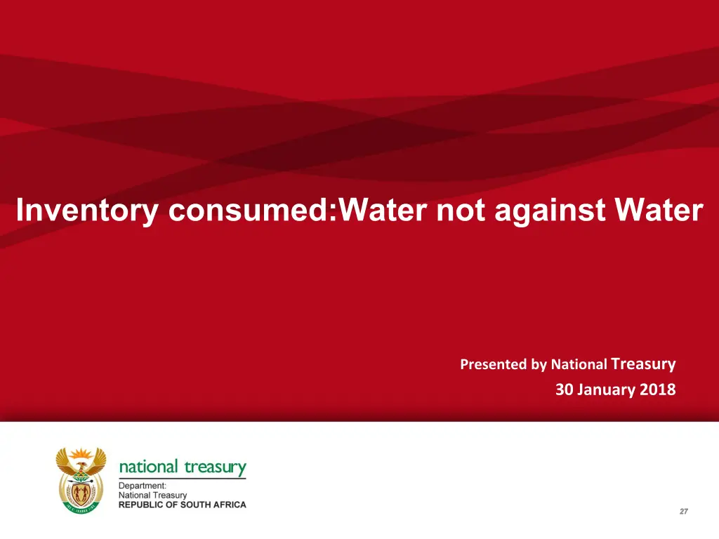 inventory consumed water not against water