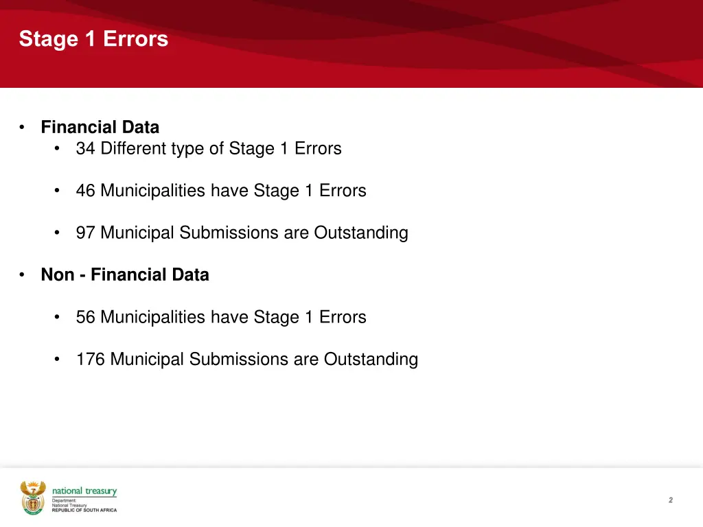 stage 1 errors