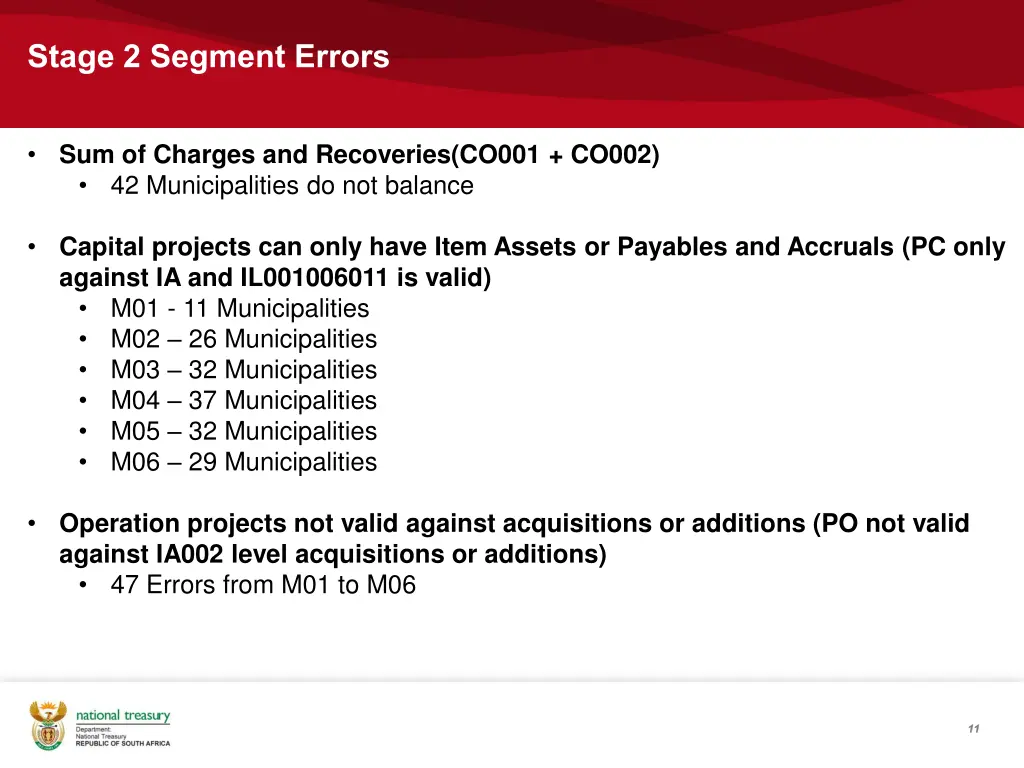 stage 2 segment errors