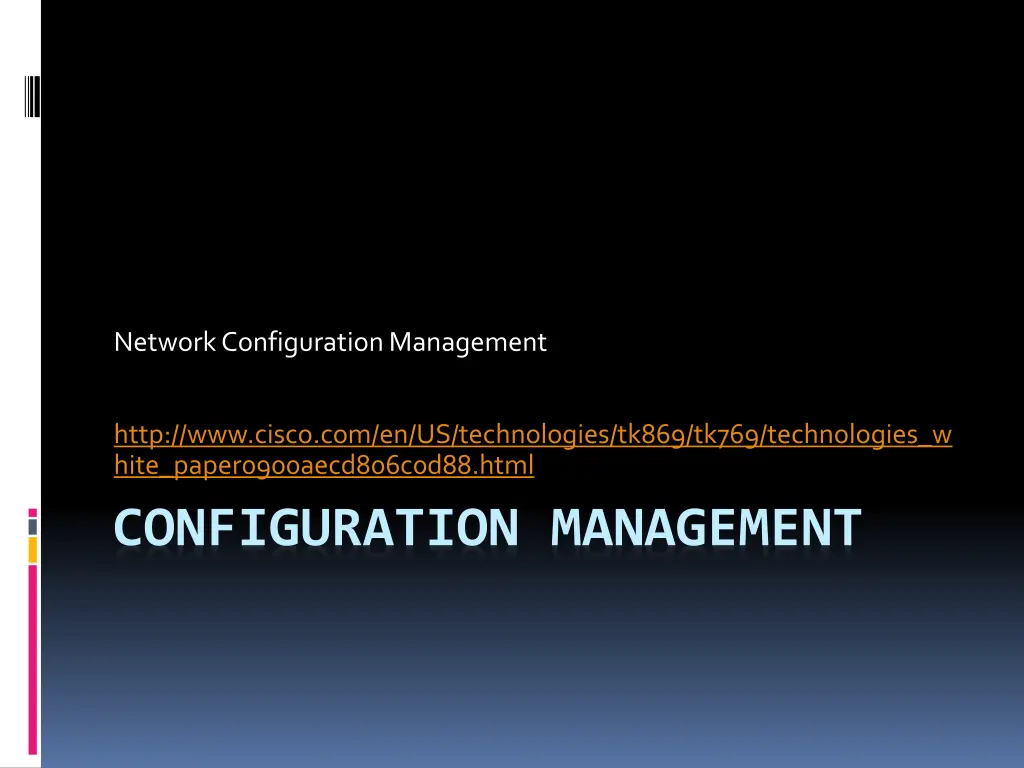 network configuration management