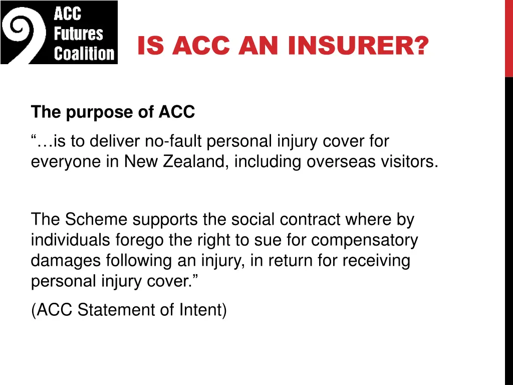 is acc an insurer