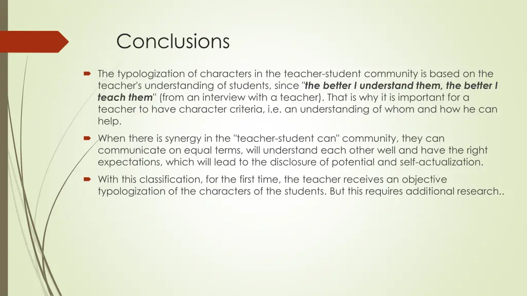 conclusions