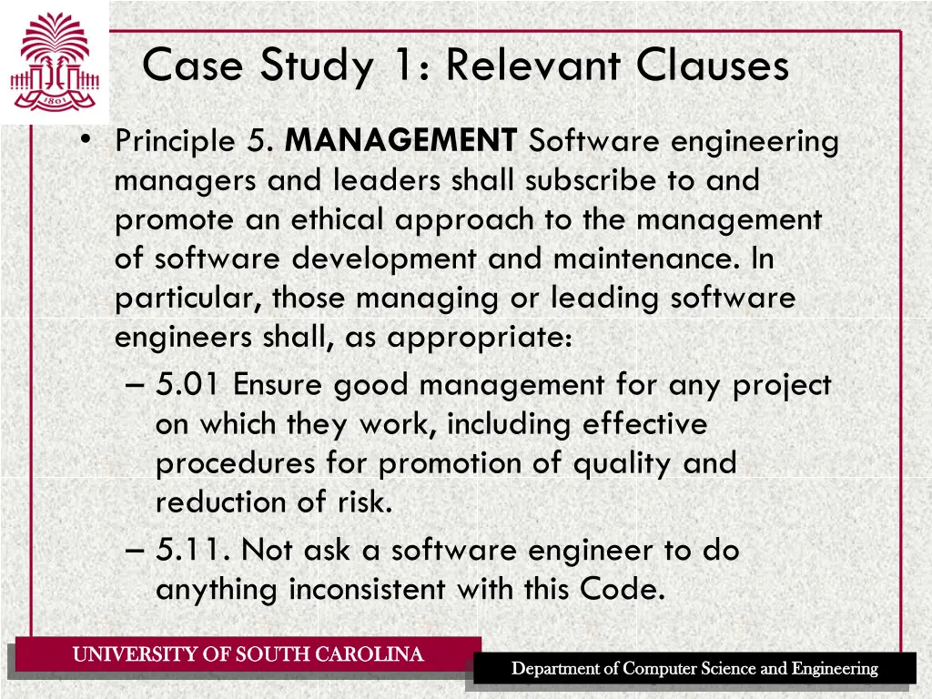 case study 1 relevant clauses 2