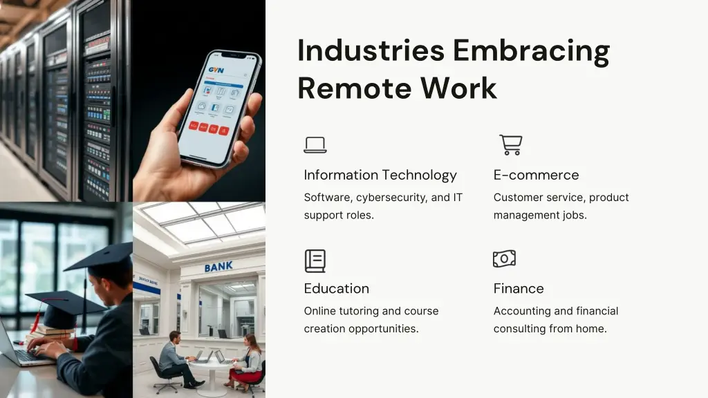 industries embracing remote work