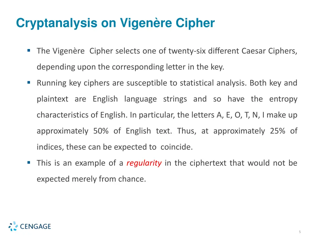 cryptanalysis on vigen re cipher