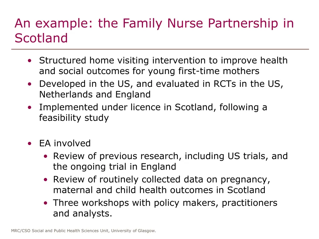 an example the family nurse partnership