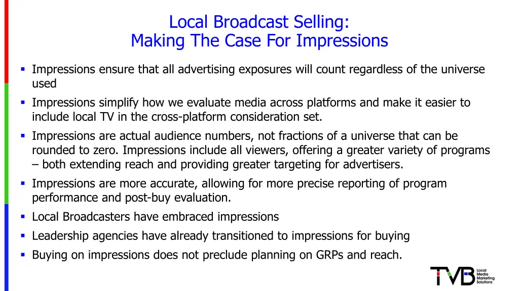 local broadcast selling making the case