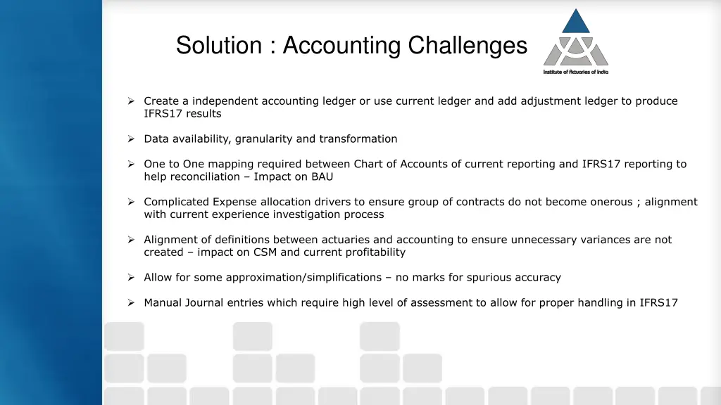 solution accounting challenges