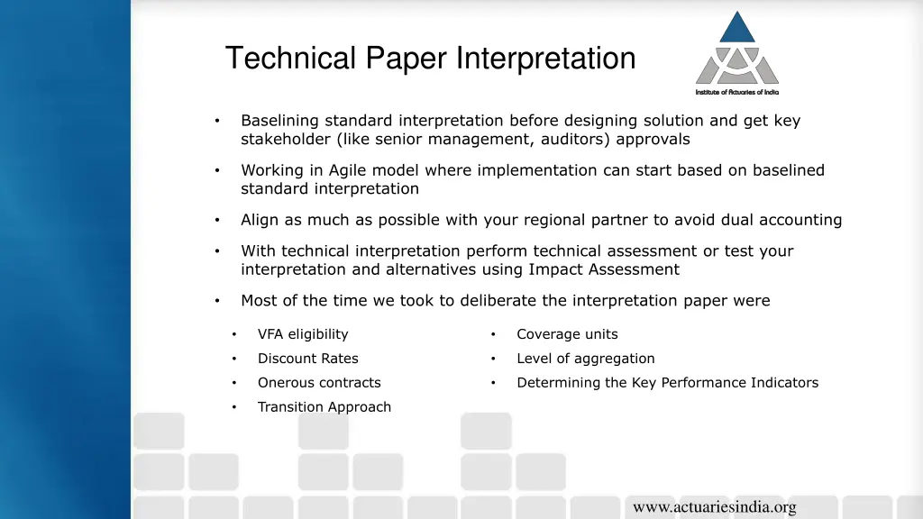 technical paper interpretation