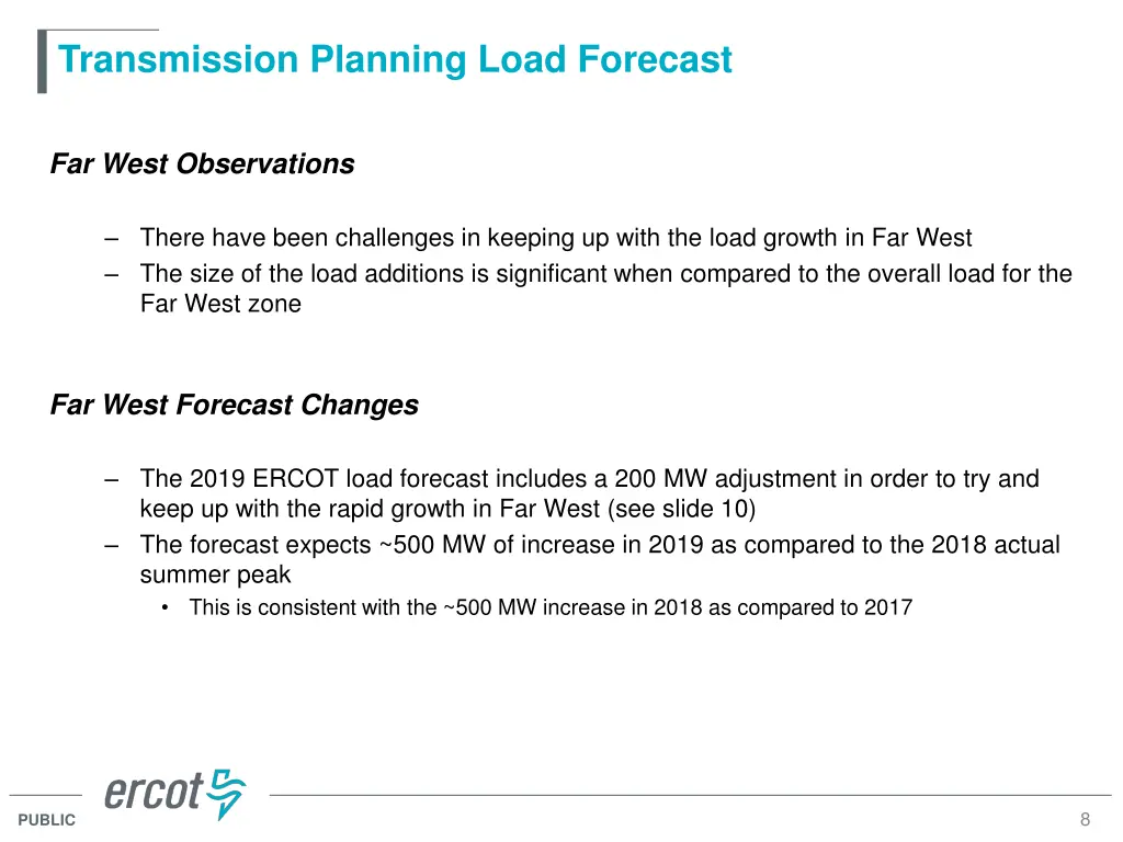 transmission planning load forecast 2