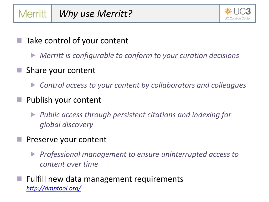 why use merritt
