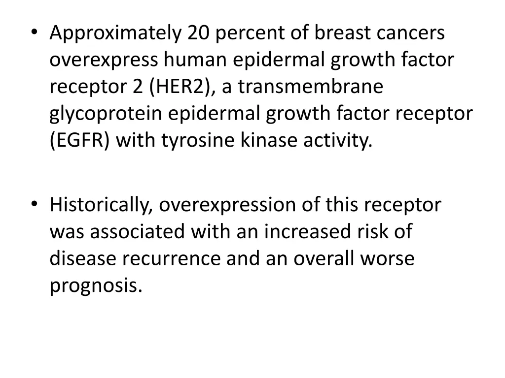 approximately 20 percent of breast cancers