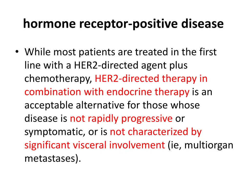 hormone receptor positive disease
