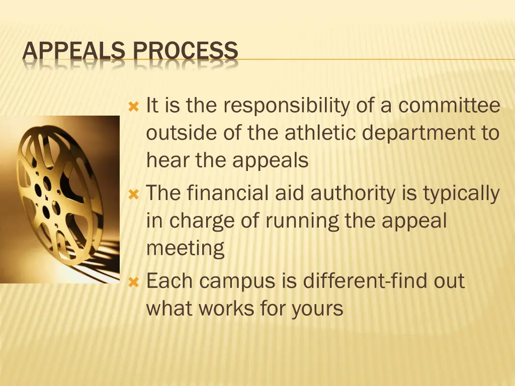appeals process