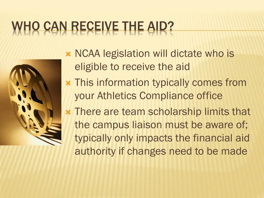 who can receive the aid