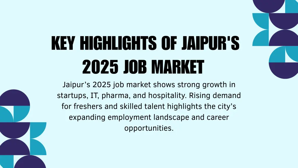 key highlights of jaipur s 2025 job market jaipur