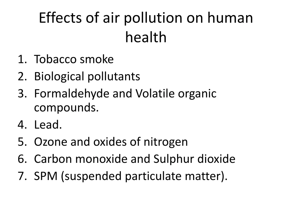 effects of air pollution on human health