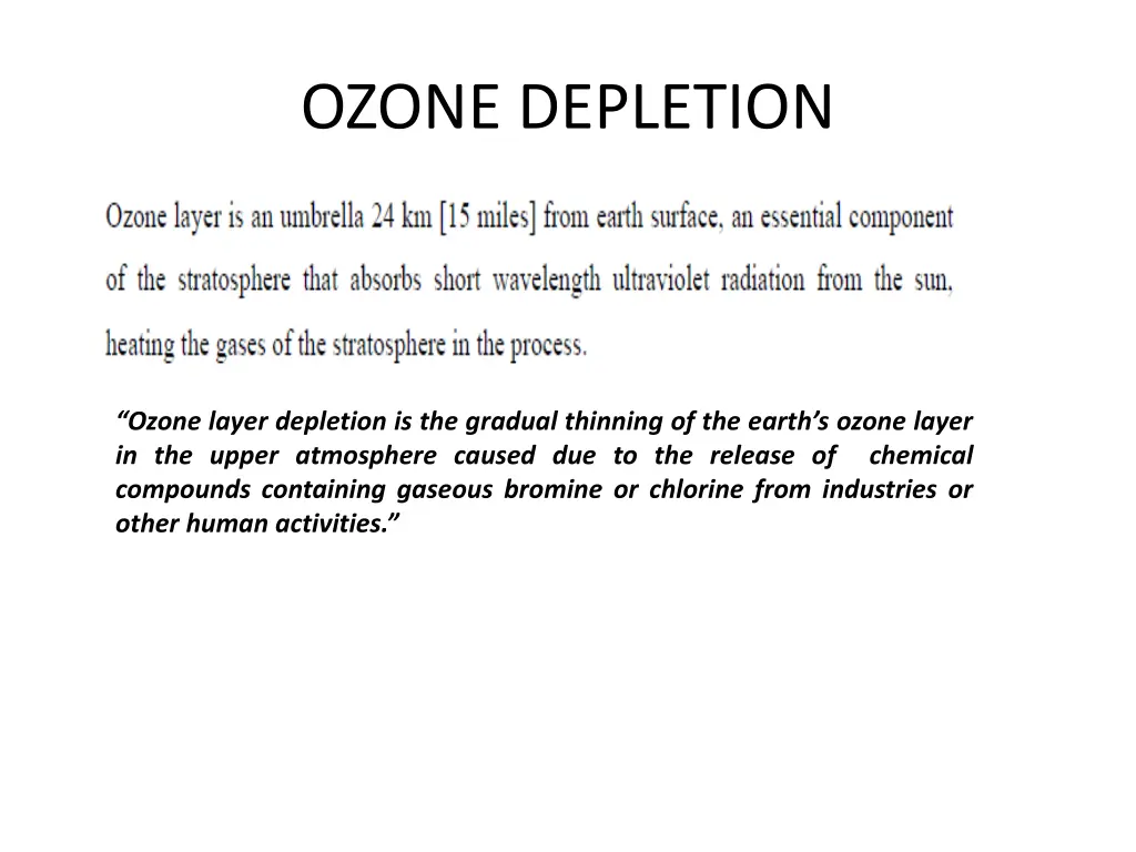 ozone depletion