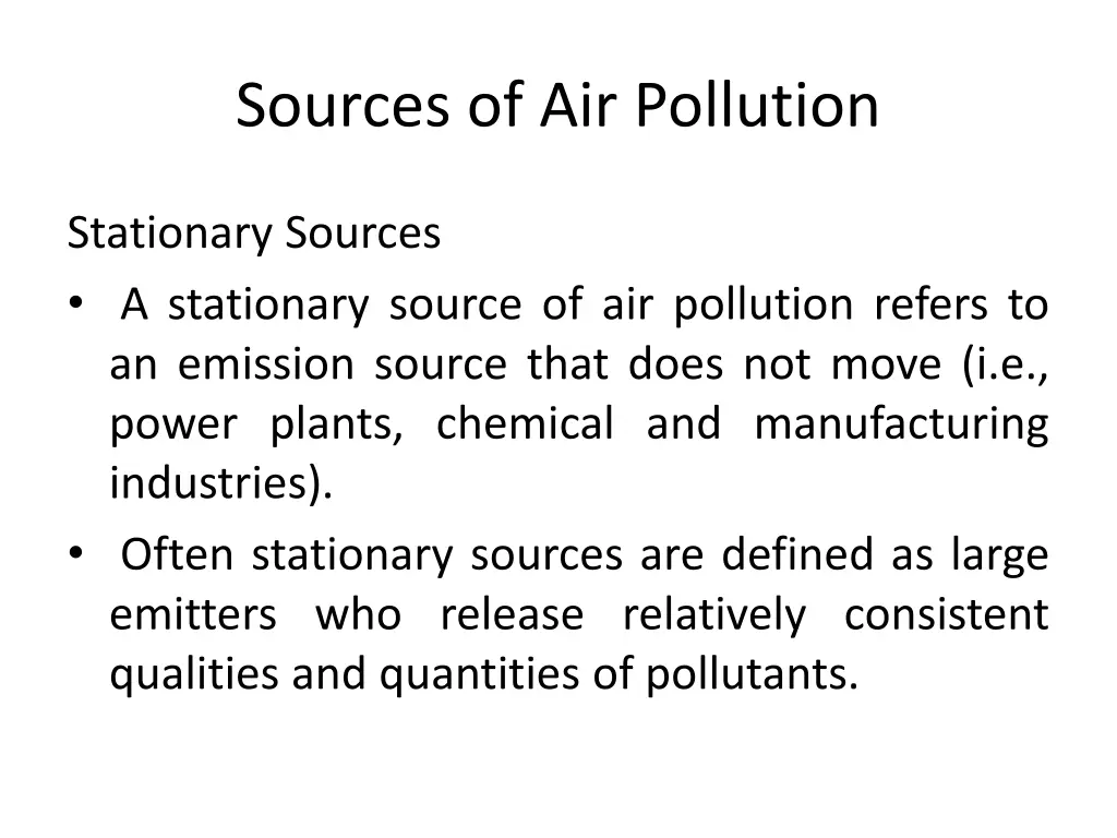 sources of air pollution