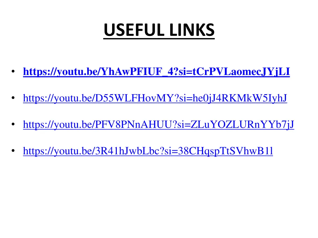 useful links