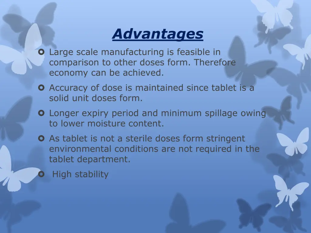 advantages