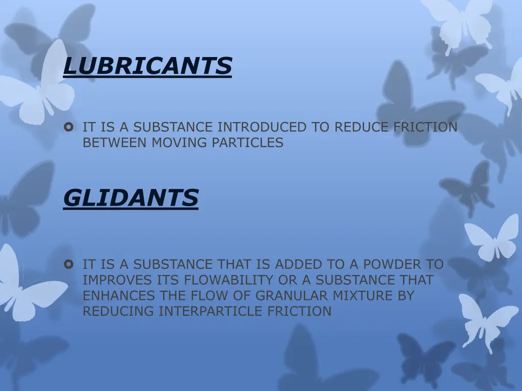 lubricants