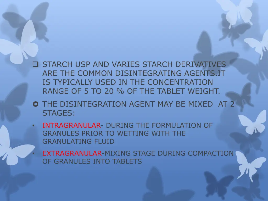 starch usp and varies starch derivatives
