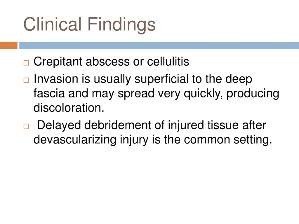 clinical findings