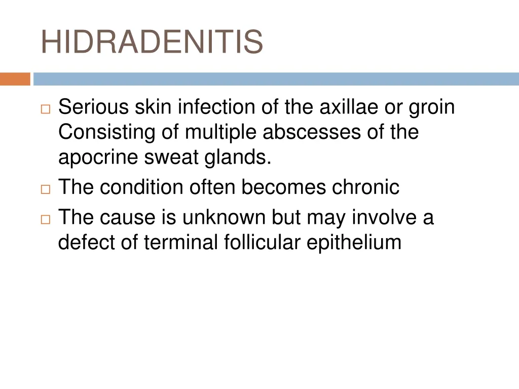 hidradenitis