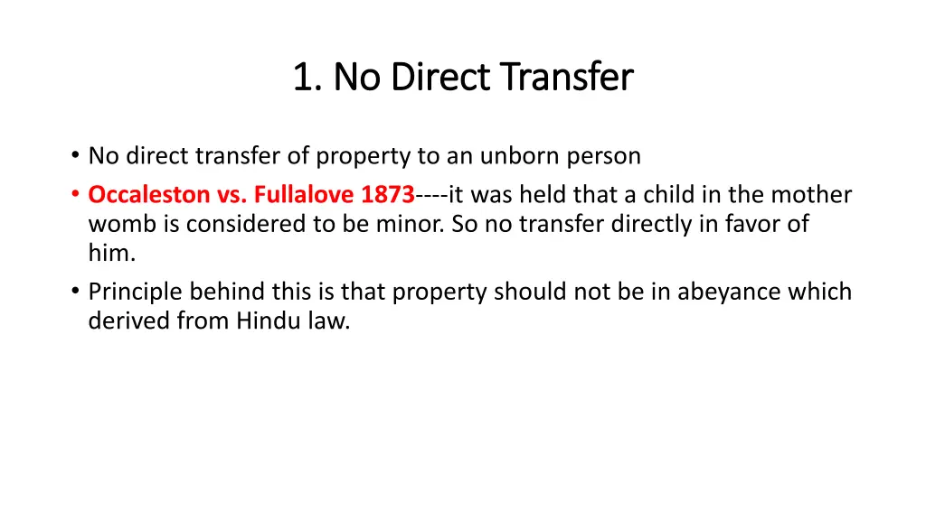 1 no direct transfer 1 no direct transfer