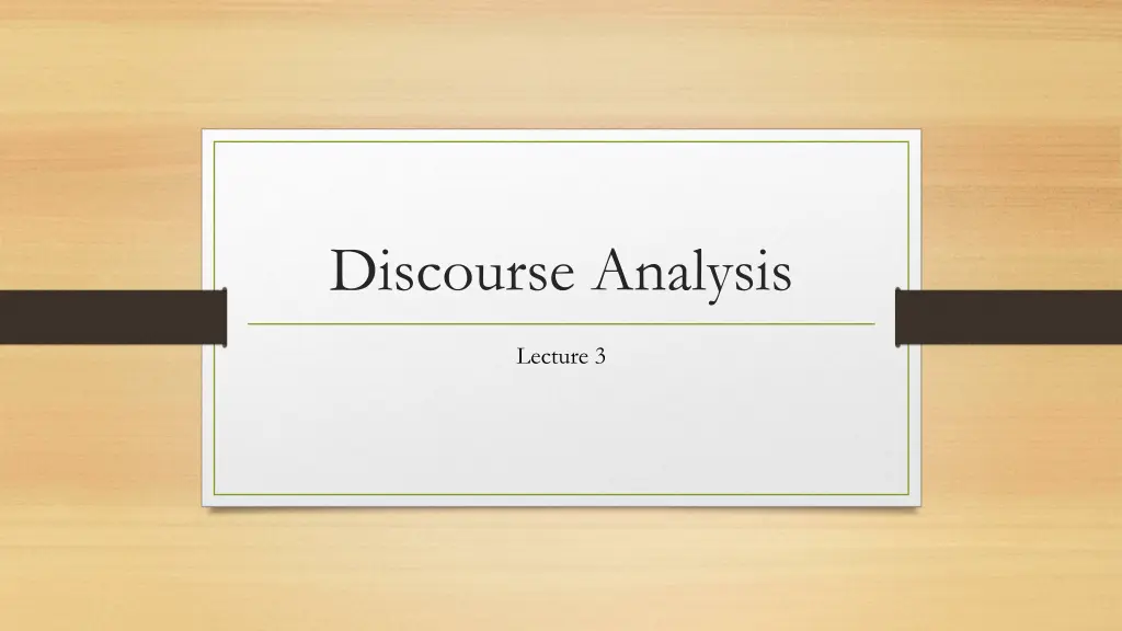 discourse analysis