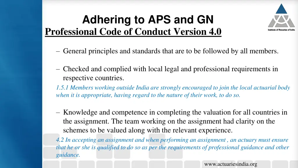 adhering to aps and gn 1