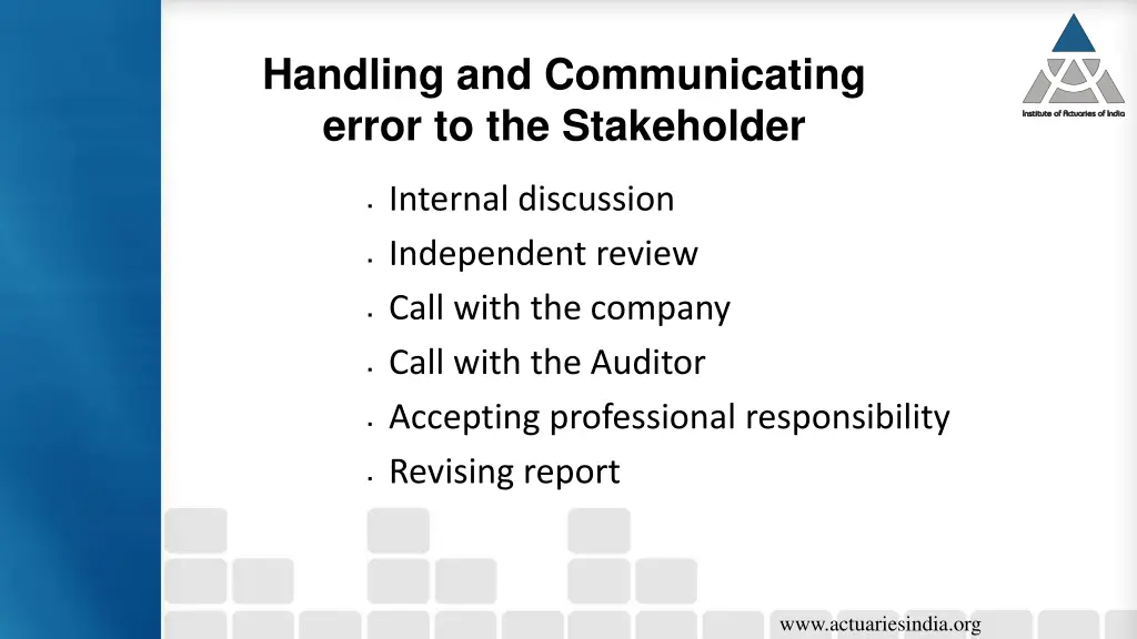 handling and communicating error
