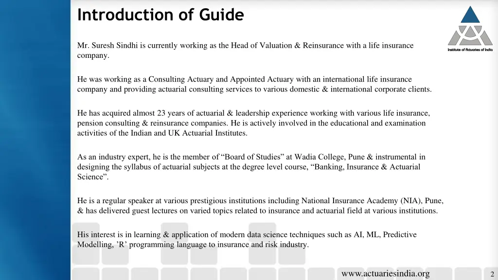 introduction of guide