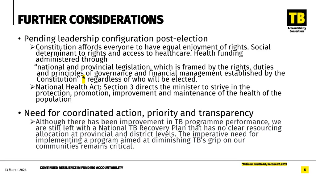 further considerations further considerations